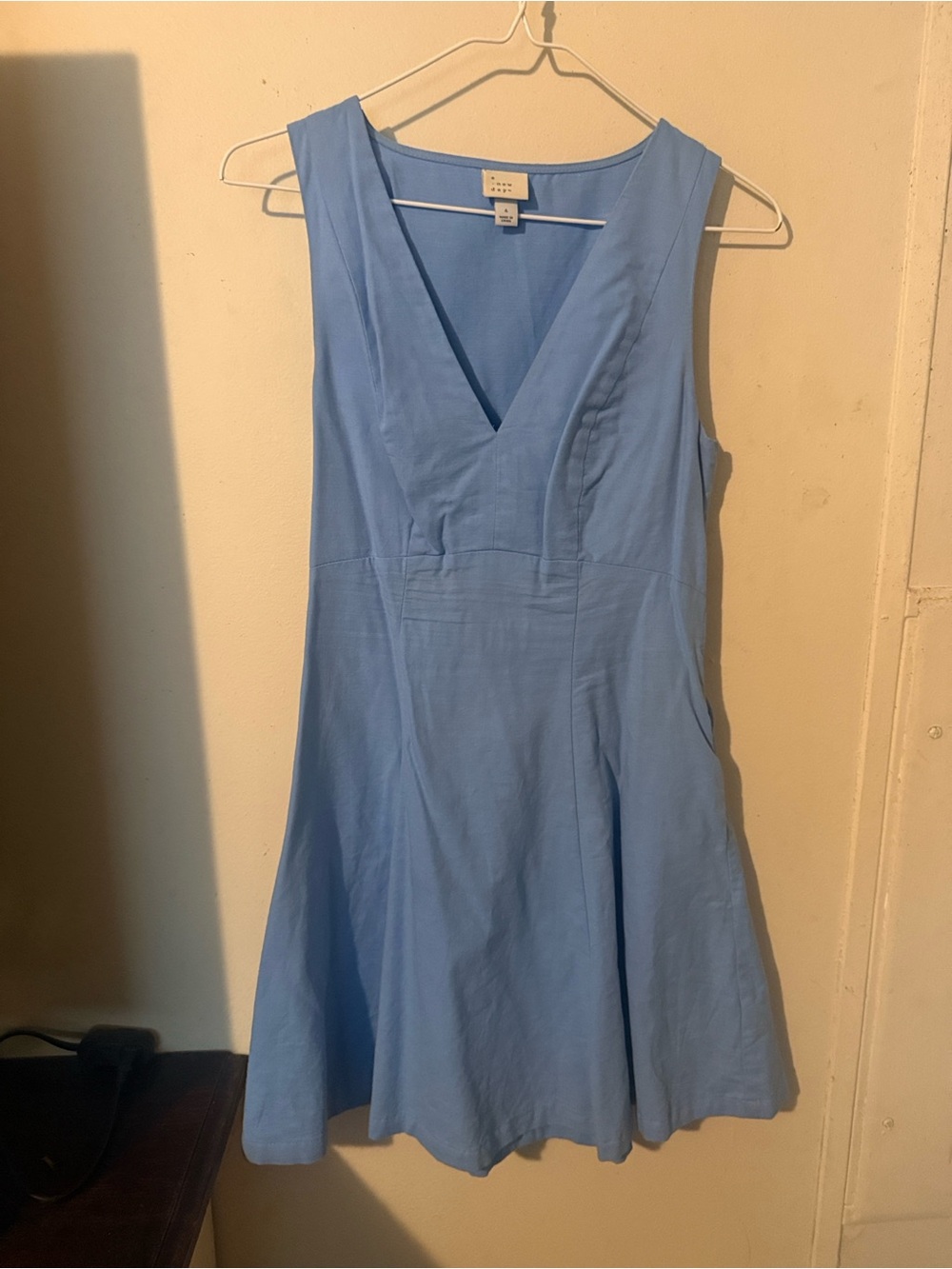 a new day Light Blue Sleeveless V-Neck Fit & Flare Dress